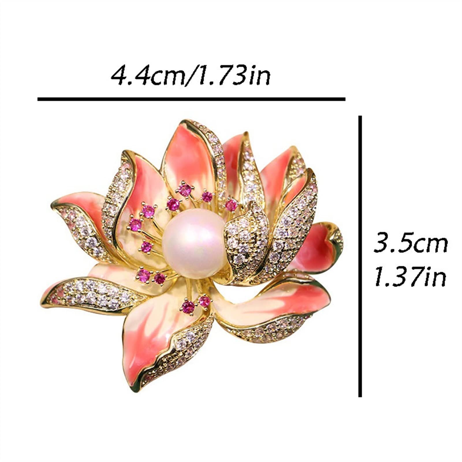 Damen-Broschen, modische Perlen-Lotus-Brosche, hochwertige Retro-Temperament-Brosche, Zubehör, Exquisite Anstecknadel, Geschenk für Frauen, Brosche