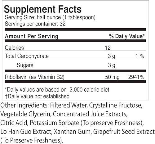 Miniatura 5 de Vitamina B2 - Suplemento dietético líquido con 50 mg de riboflavina por porción - altamente biodisponible, formulado por farmacéuticos, tecnología