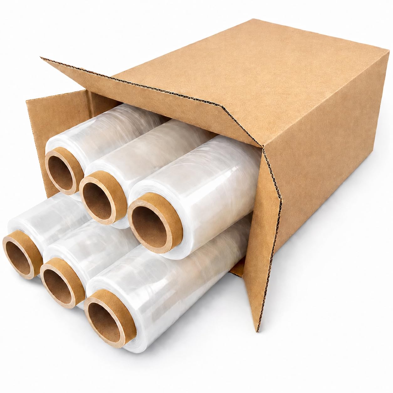 Film Estensibile Manuale Trasparente 6 Rotoli 23my 2,2kg 50cm - Pellicola per Imballaggio Pallet, Bancali, Colli - Magazzino, Logistica, E-commerce