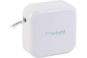Brother P-Touch Embellish Elite Maquina para personalizar listones, PTP715EBT, blanco