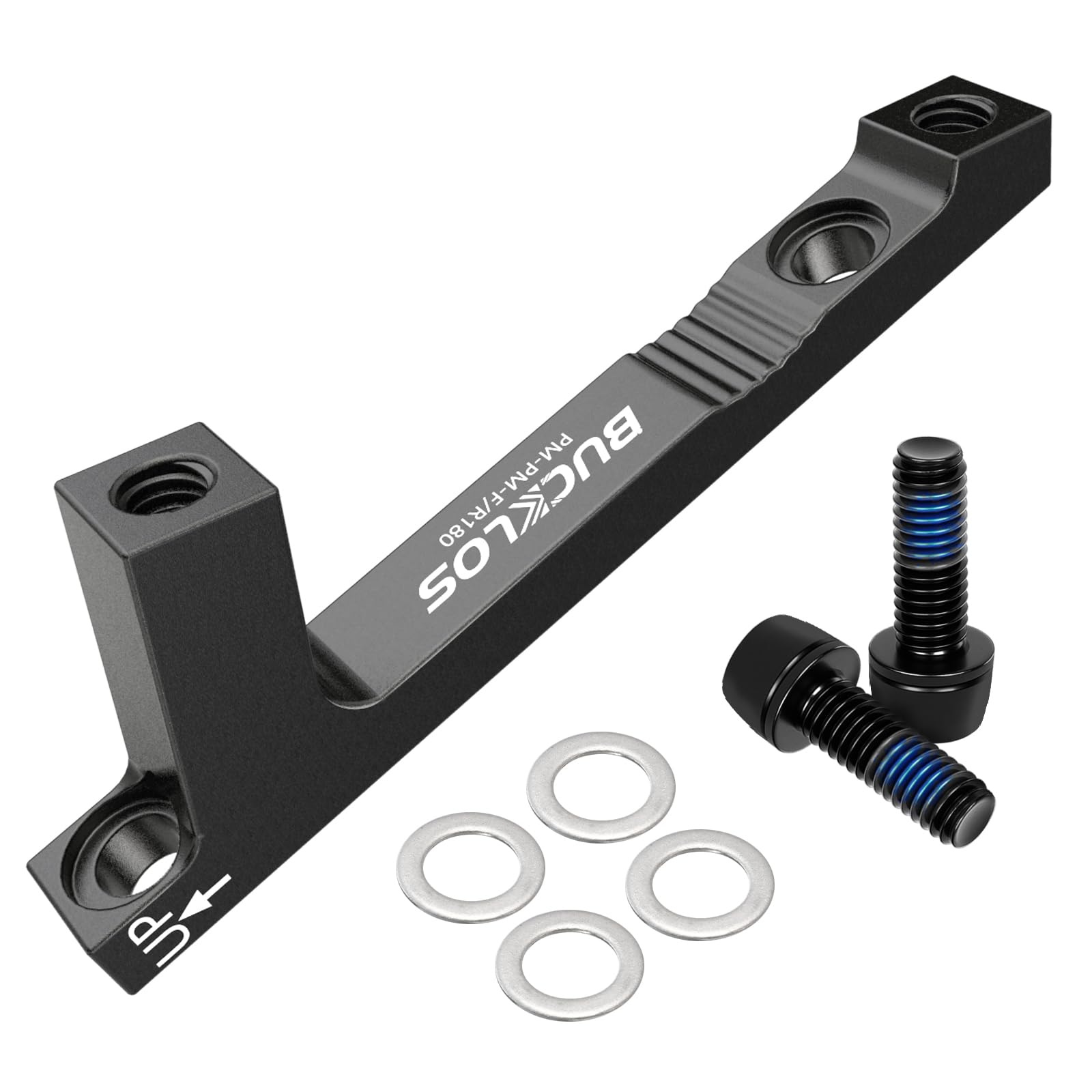 BUCKLOS PM/is Front Rear 180/203mm Disc Brake Caliper Mount Adapter Gear Parts Accessories, CNC Machined Aluminum Alloy Rotor Adapter with Bolts