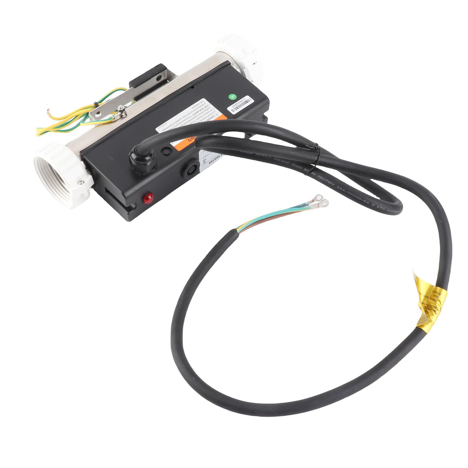 Rengue Calentador de Piscina, Calentador Eléctrico de con Control de Temperatura e Interruptor de Protección de Alta Temperatura, para Bañera de Hidromasaje y Piscina (3KW)