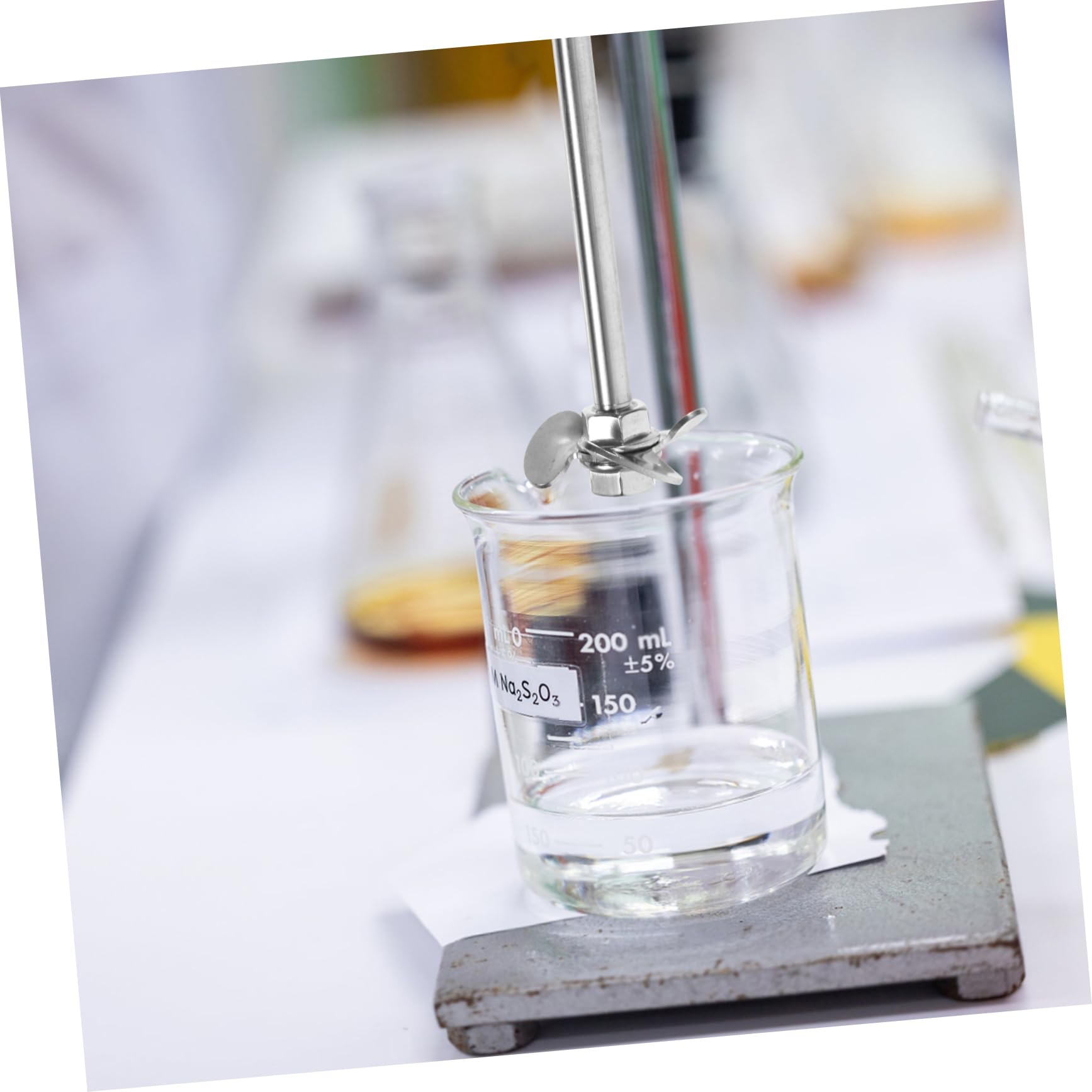Varilla Mezcladora de Acero Inoxidable para Laboratorio Paleta Agitadora y Precisa, Adecuado para Reactivos y Experimentos Químicos