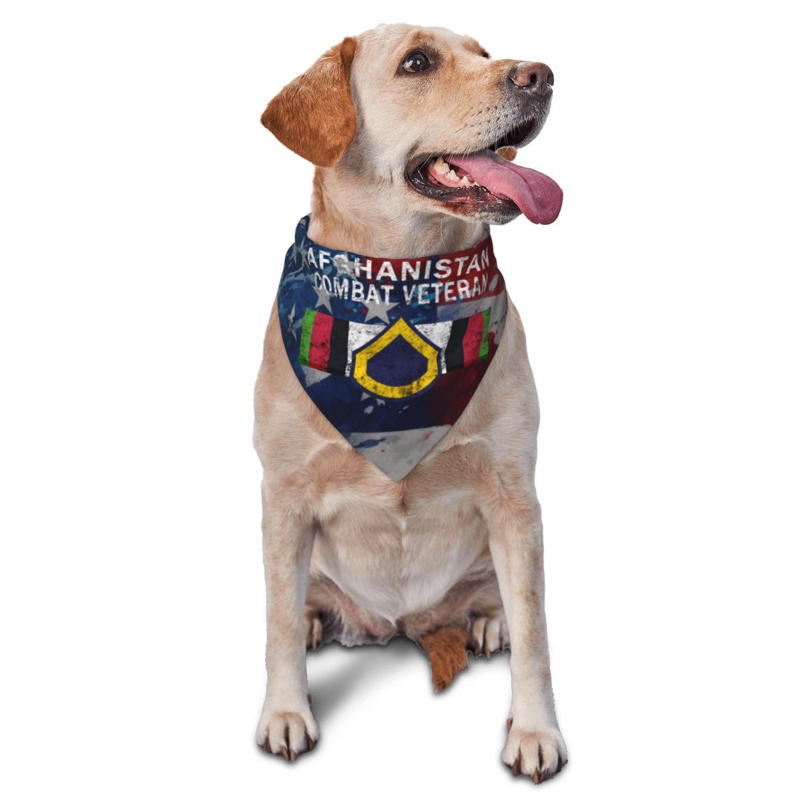 Us Army Private First Class Afghanistan Combat Veteran Dog Scarf Pet Bandana Cat Pet Bibs
