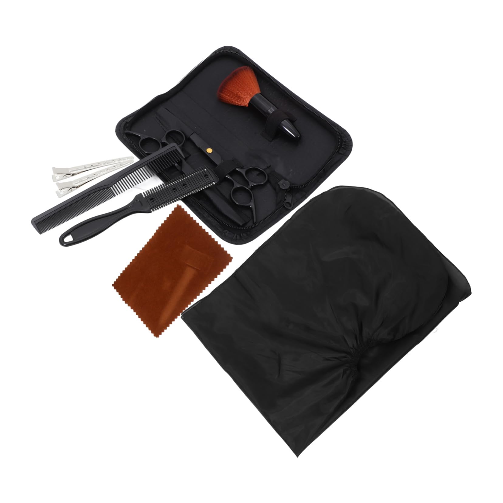 Kit complet ciseaux de coiffure 10 pièces pour couper et désépaissir les cheveux noirs