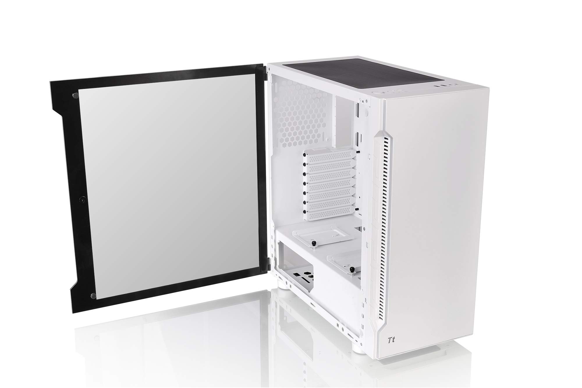 Thermaltake H200 TG RGB ATX obudowa PC | 1 fabrycznie zainstalowany wentylator 120 mm | szkło hartowane | biała