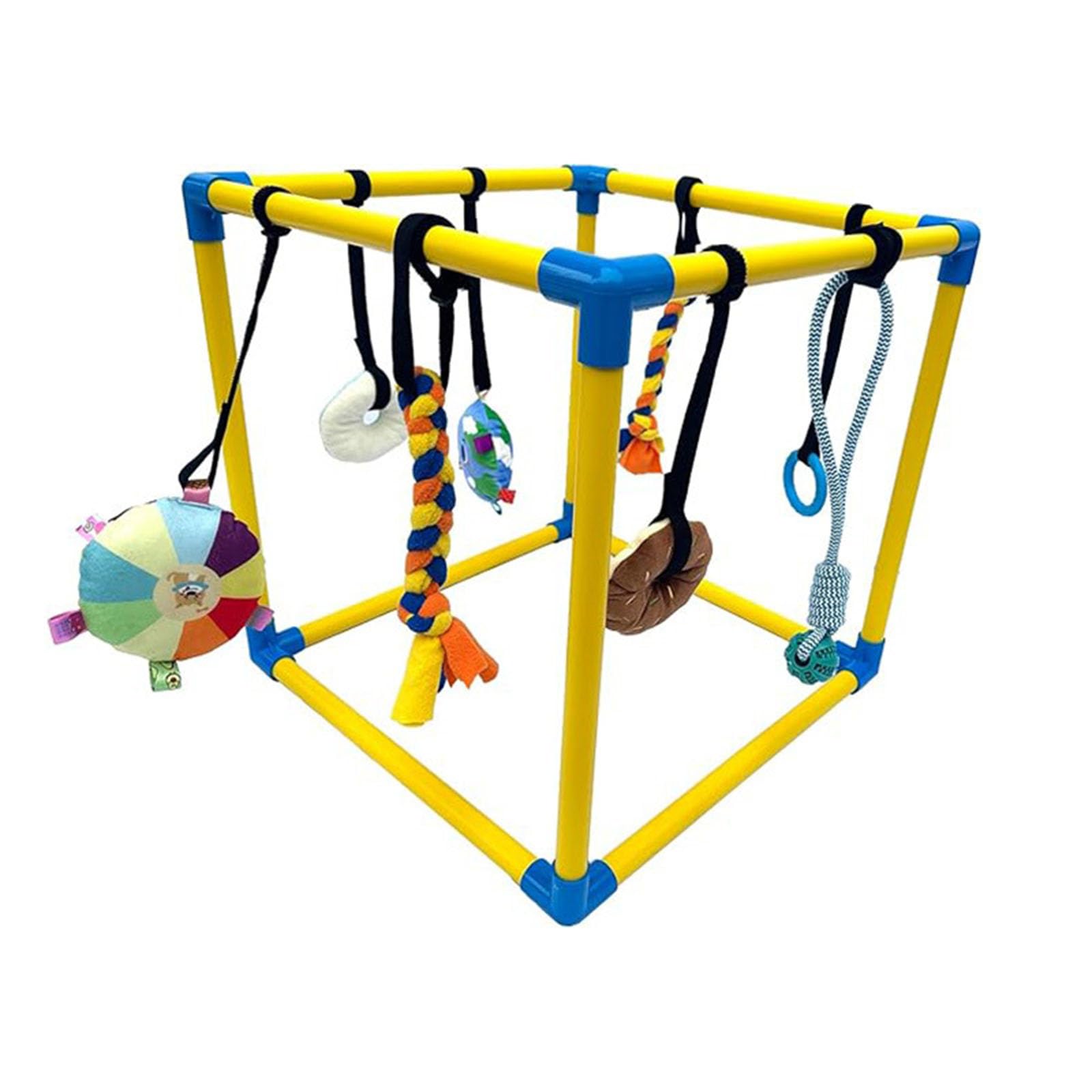 Set da palestra con tubo in PVC verde per animali domestici, con difficoltà divertenti per cani e adulti, attività stimolante, organizza la costruzione di attrezzature per l'addestramento degli