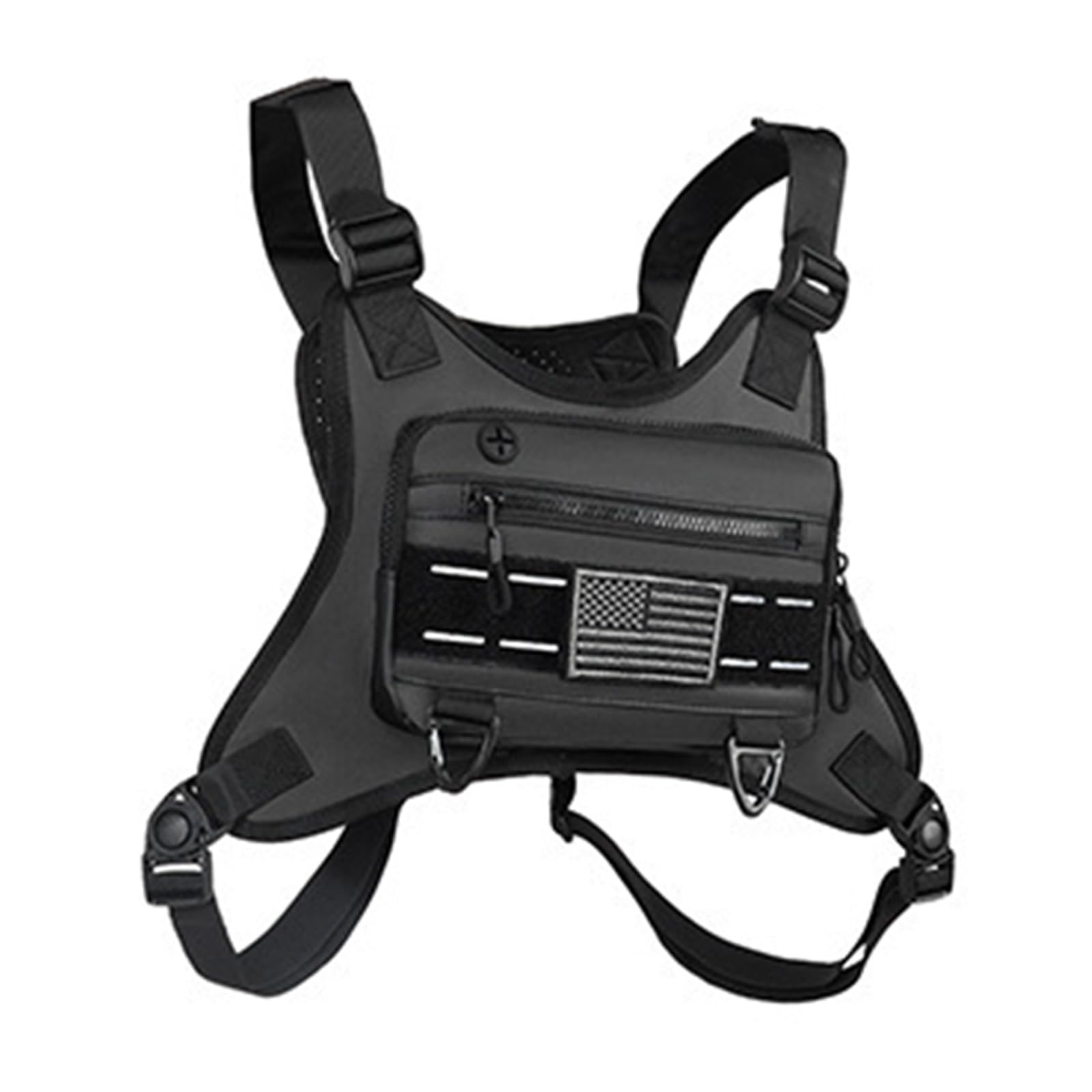 Mochila de pesca y senderismo impermeable para aparejos de pecho ligera 8