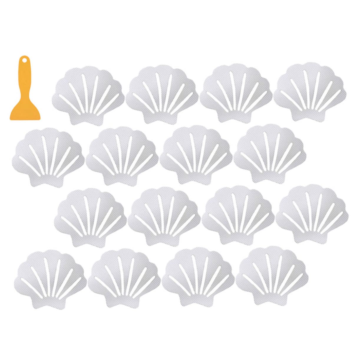 Yardenfun 1Set Non Slip Shower Stickers Slip Decals with Scraper for Bathtub Stairs Floors Pools Wear Resistant Safety for Elderly