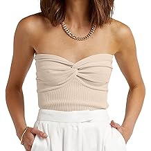 Womens Tube Tops Summer Outfits Cute Crop Tops 2026 Beach Vacation Spring Fashion Y2K Strapless Sleeveless Clothes