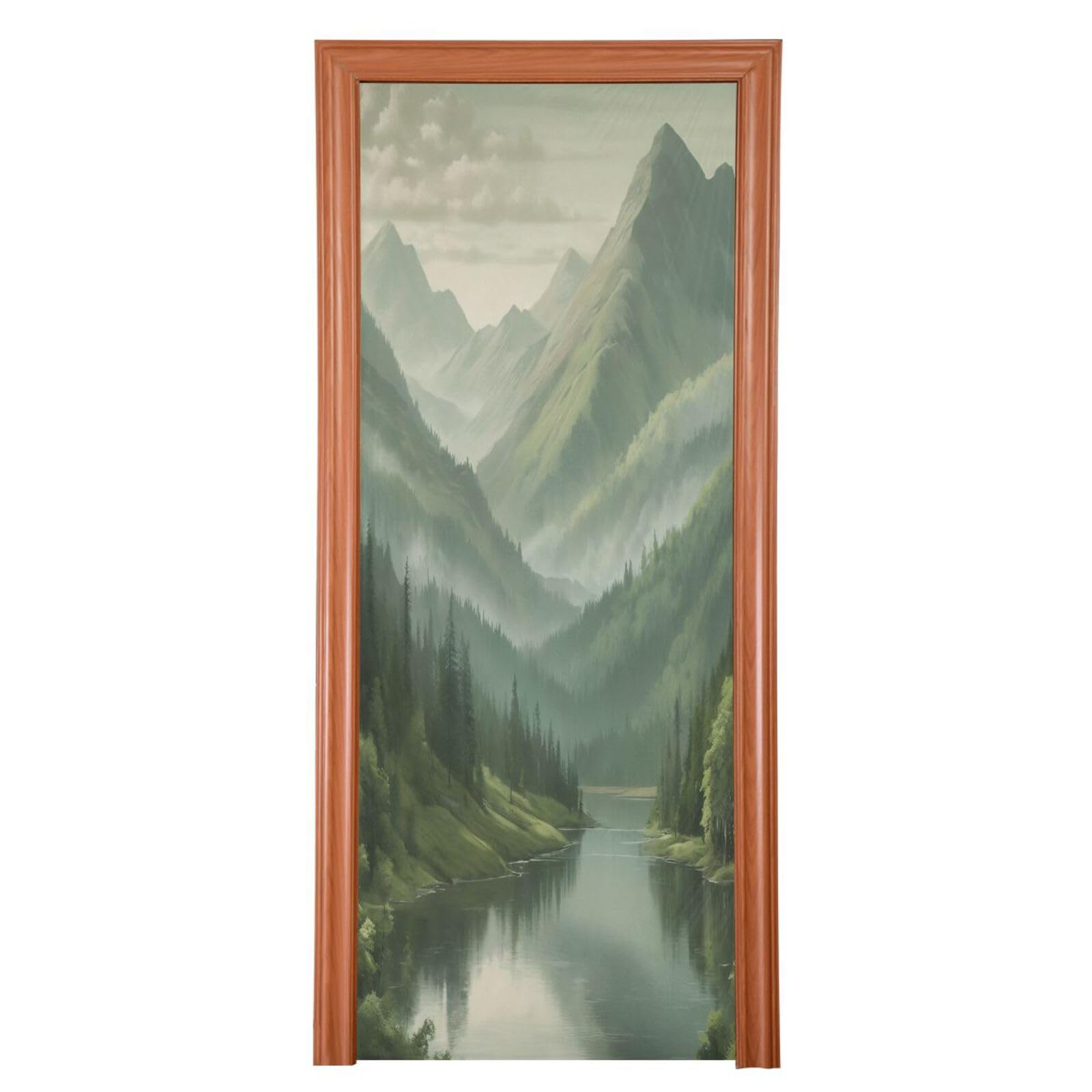 FLildon Meadow Woods and Mountain Door Cover Decoration, Party Accessory Porch Decor for Festive Ornament Room Door Covers 36 x 98 Inch
