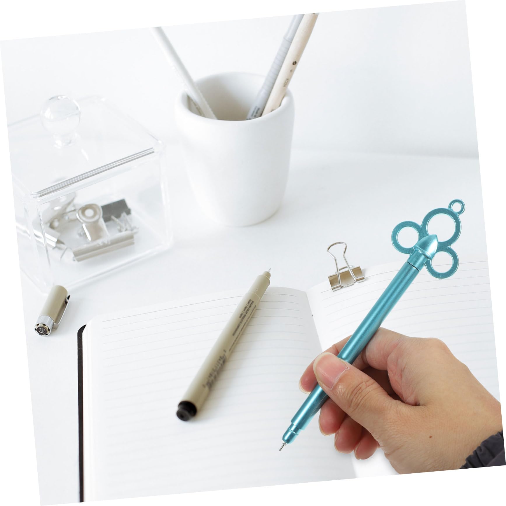 SHINEOFI 5 Ensembles Stylos Bizarres Pastel Stylos Noirs Marqueurs Fournitures De Bureau Stylo En Forme De Porte Rétractable Stylo Marqueur Recharge Liquide 12 Pièces X 5