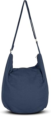 Your Cozy Sling Purse Hippie Bags For Women Crossbody Bag Thai Top Handmade Shoulder Bag with Adjustable Strap Black (Smoke Grey)