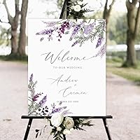 Vista 18 de Letrero de bienvenida de boda personalizado, letrero de boda personalizado con nombres y fecha, elegante tablero de bienvenida minimalista