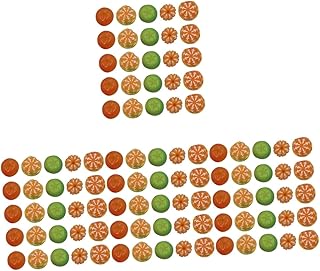 Totority 200 Pçs Brincos De Plástico Laranja Artificial Cuties De Frutas De Plástico Mandarim Pulseira Pingente De Laranja Pingente De Frutas Pingentes De Resina Acessórios Para Casa De