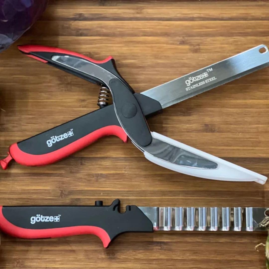 The Götze Peeler Peelers and Shears Set, Kitchen Essentials for Precision Cutting and Peeling, Durable Stainless Steel