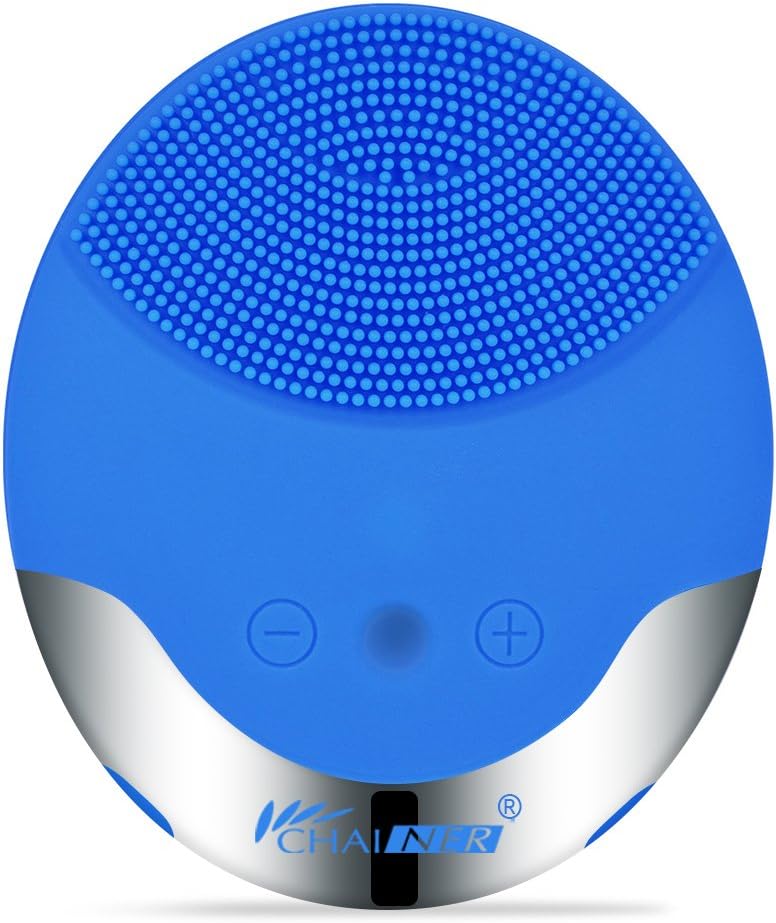 Face brush- Facial cleansing brush-Facial brush & Massager Silicon Vibrating Waterproof Facial Cleansing System with USB Rechargeable