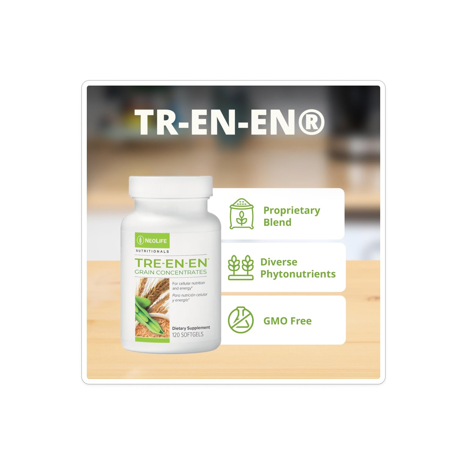 NeoLife TRE-en-en - Grain Concentrates - Energy & Endurance Supplements, Lipids, Sterols Supplements, Soybean & Wheat Germ Oil - 120 Softgel — Amazon image 2
