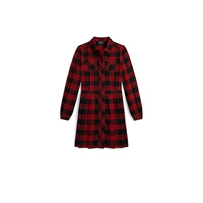 Polo Ralph Lauren Kids Buffalo Check Cotton Twill Dress (Big Kid) Girl
