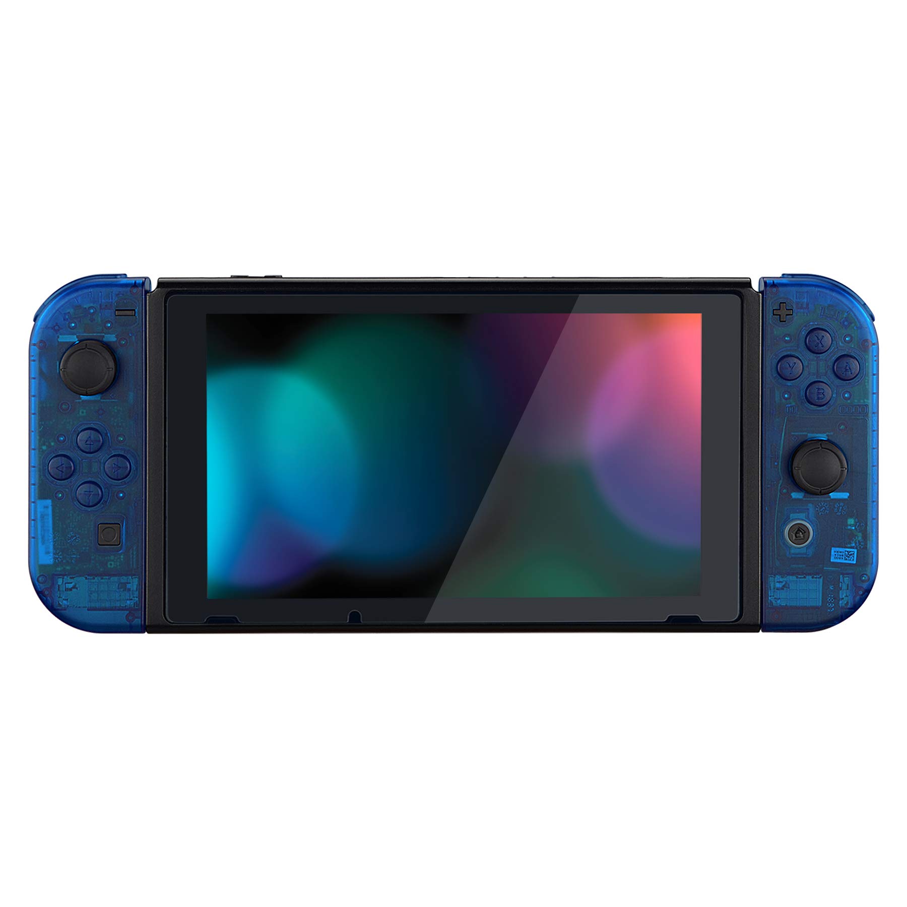 eXtremeRate Transparent Clear Blue Back Plate for Nintendo Switch