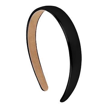 Black Headbands for Women Glitter Hair Bands DIY Plain Headbands Fashion Black Hair Accessories for Women Girls