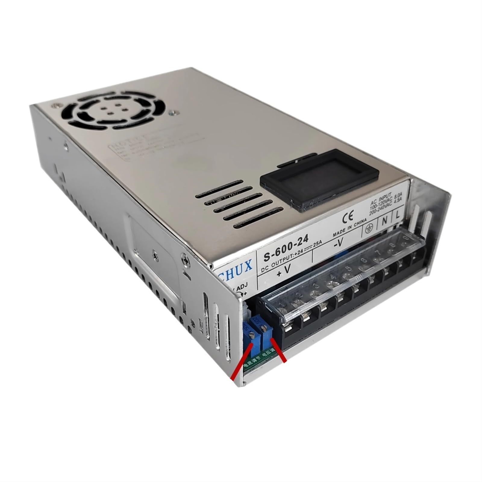 Alimentation 500W réglable 0-72V anti-surtension avec affichage pour montages LED