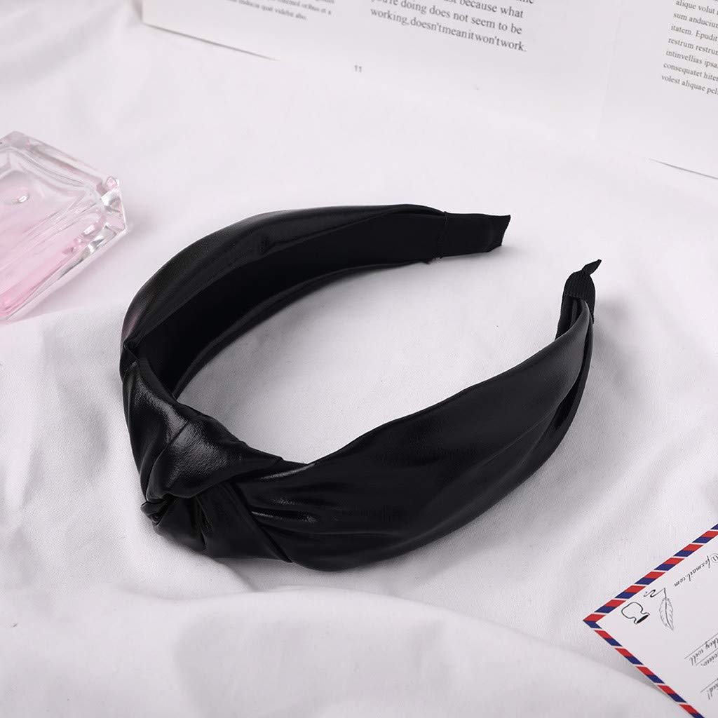 Mode Bogen Knoten Leder Haarband Frauen Haar Kopf Hoop Mädchen Haar Stirnband