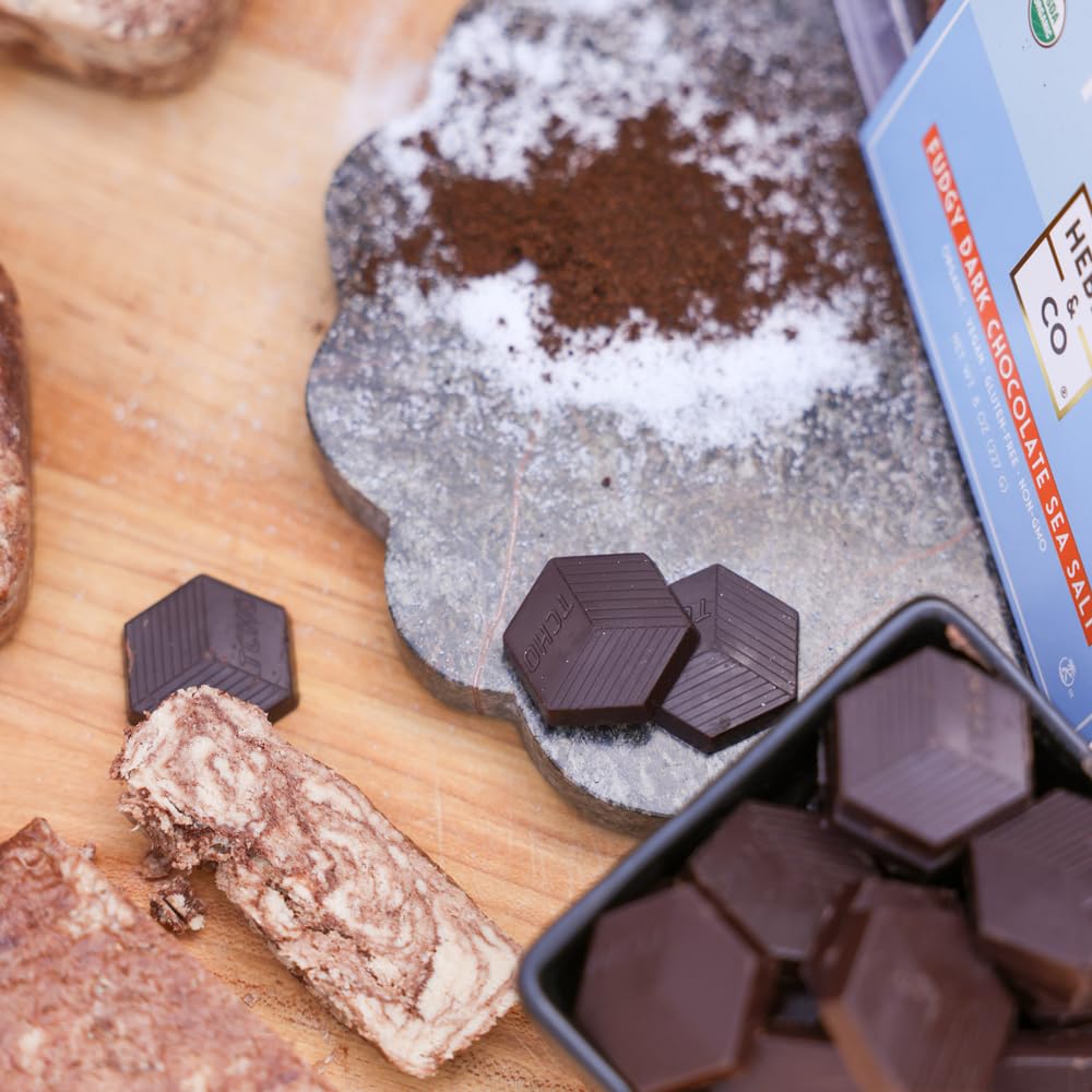 HEBEL & CO Fudgy Dark Chocolate Sea Salt Halva - 8 oz | Certified USDA Organic, Gluten Free, Kosher & Vegan thumbnail 2