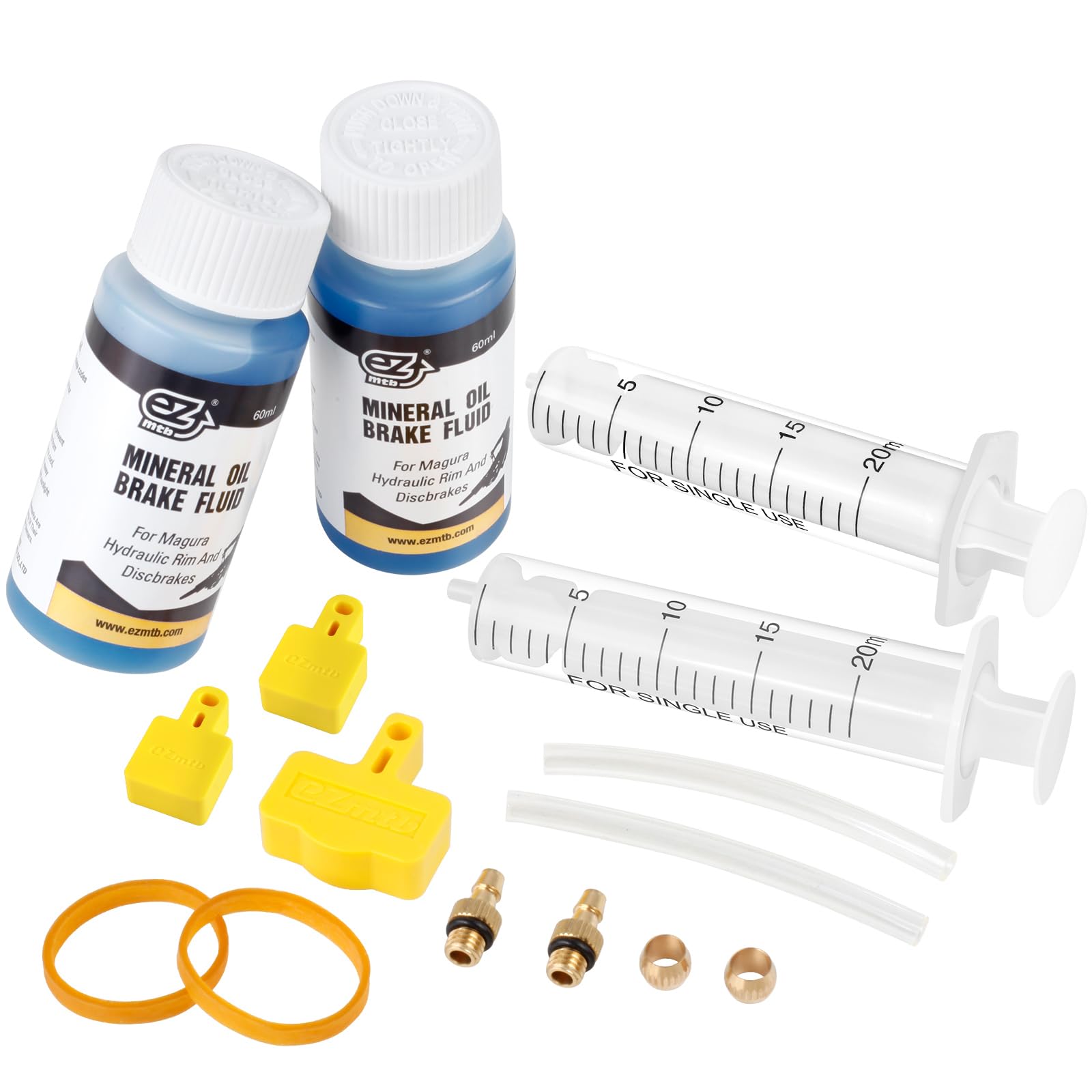 Yiezio Brake Bleed Kit for MAGURA Hydraulic Brakes, Brake Fluid Change Hydraulic Kits, Including High Performance Brake Fluid Mineral Oil 120ml