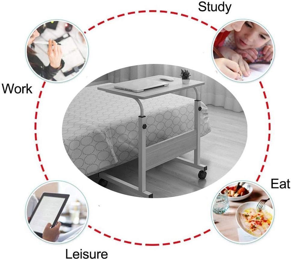 Table de lit hauteur réglable bureau ordinateur portable mdf - 5