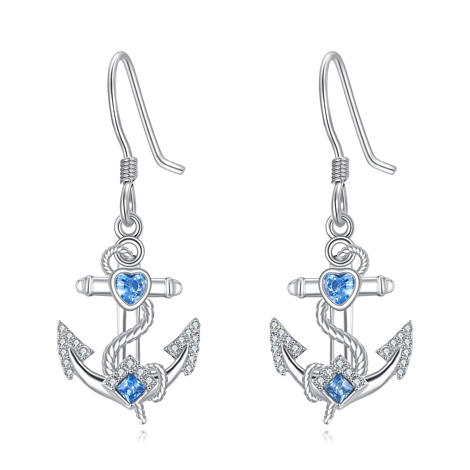 JBAERD Ocean Earrings Sterling Silver Sea Animal Dangle Drop Earrings Ocean Jewelry Birthday Gifts for Women