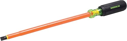 Greenlee 0153-17-INS Destornillador de punta de gabinete aislado de 38 pulgadas por 10 pulgadas