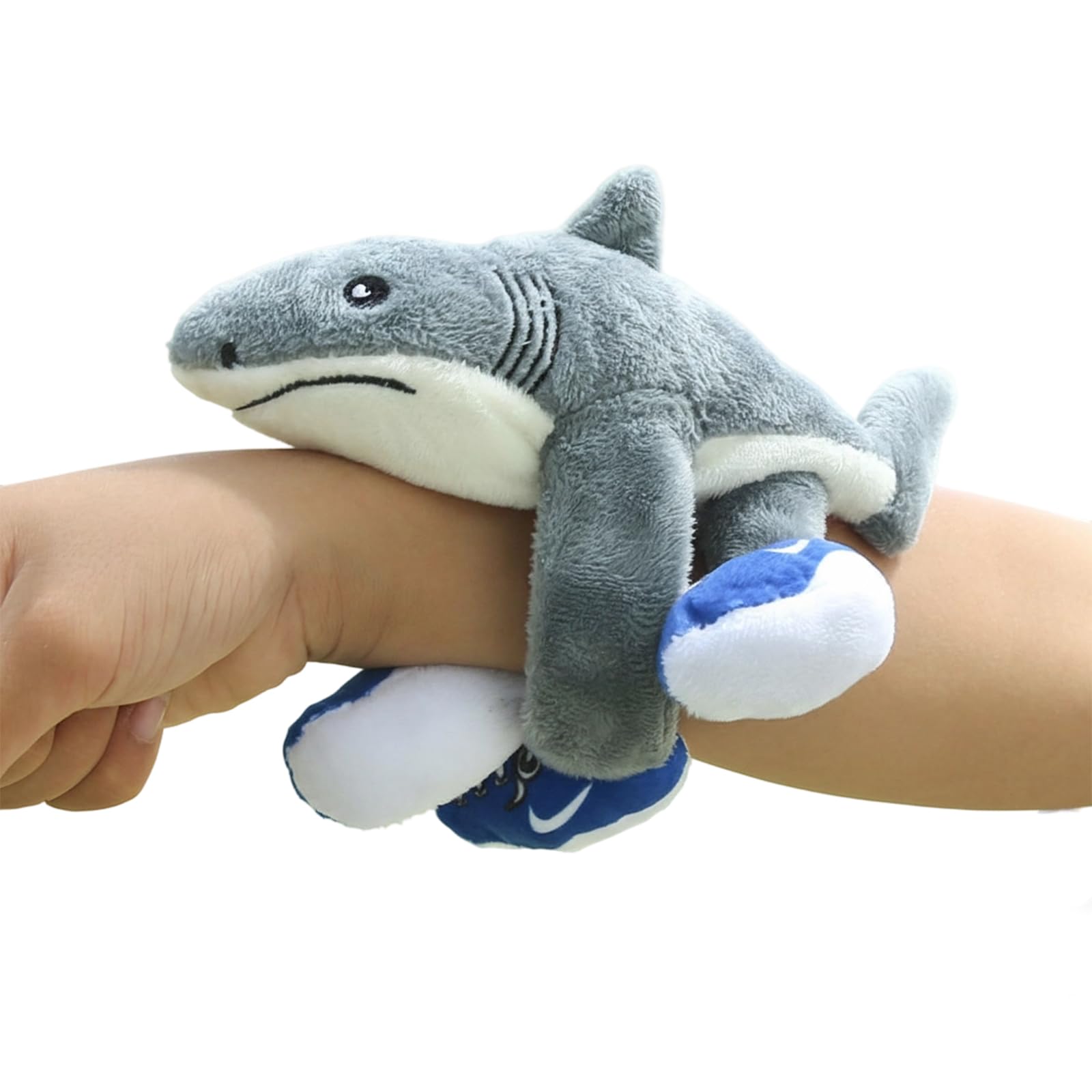WaaRiuQ 1 Piece Tri-Leg Shark Snap Bracelet, Italian Brainrot Plush, Steal a Brainrot Plush, Brainrot Teddy