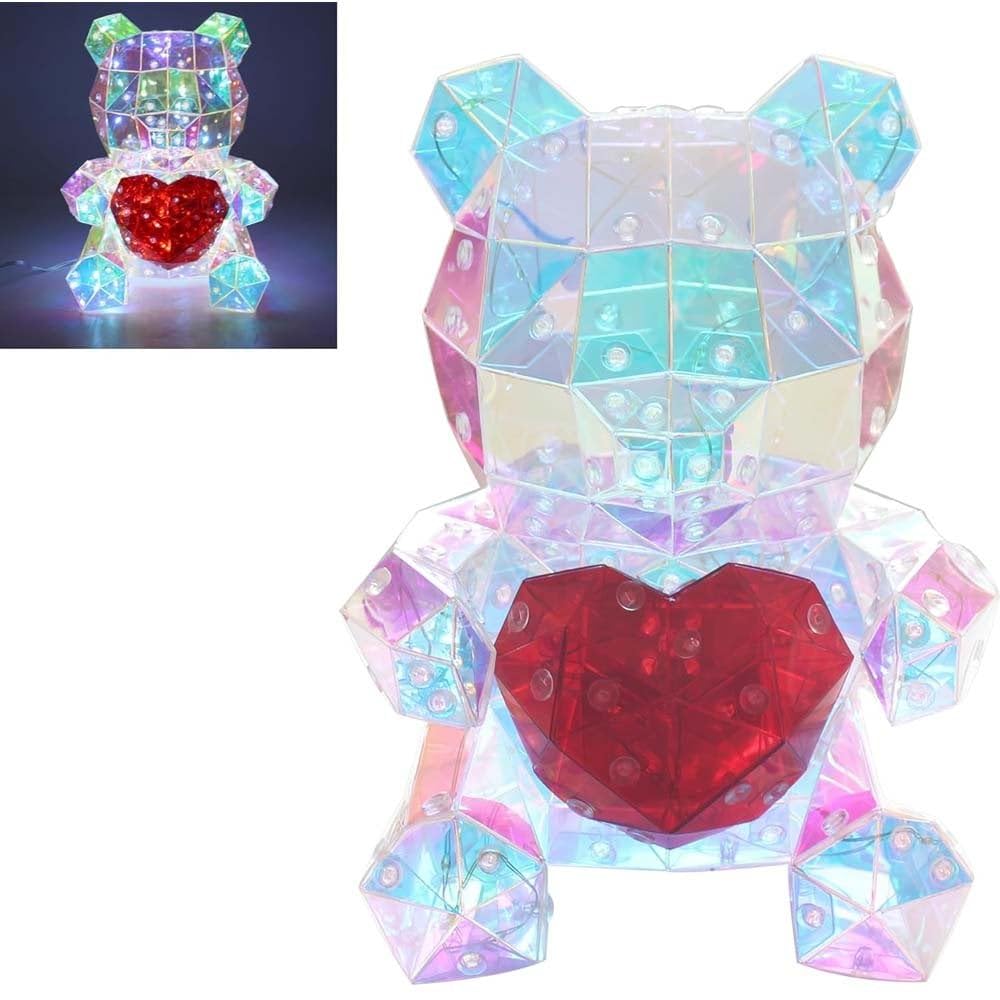 Lesser & Pavey Starlightz LED USB Teddy Heart for Home & Living Room | Lovely Led Lights for Home Decor & Night Light | Ideal Led Lights for Bedroom & Table | Durable for Daily Use