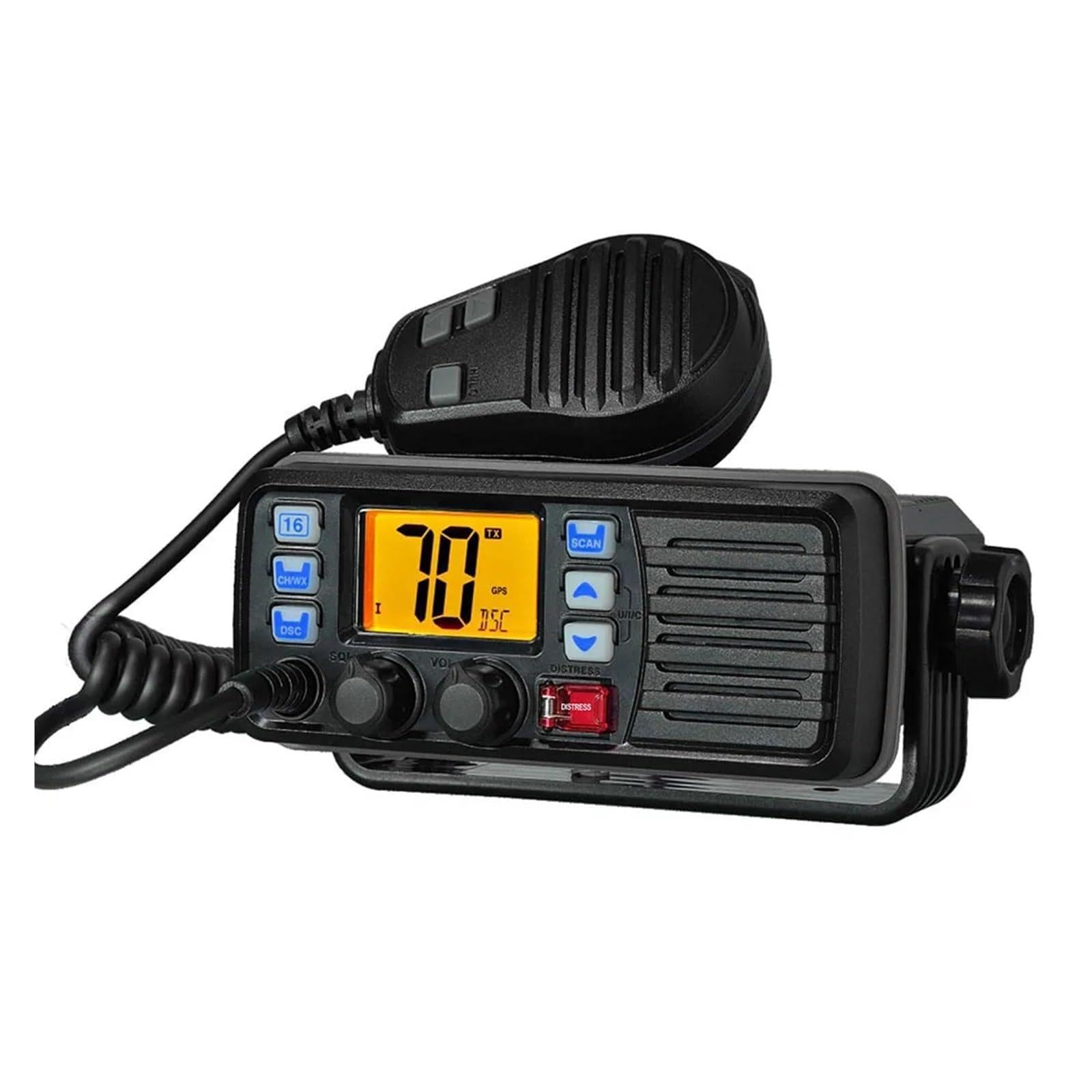 RS-507 Morska stacja radiowa 25W Wysokiej mocy VHF Marine Band Walkie Talkie Wodoodporny 2-kierunkowy radiowy mobilny nadajnik-odbiornik Do użytku przemysłowego i zewnętrznego(RS-507 Add Cable)