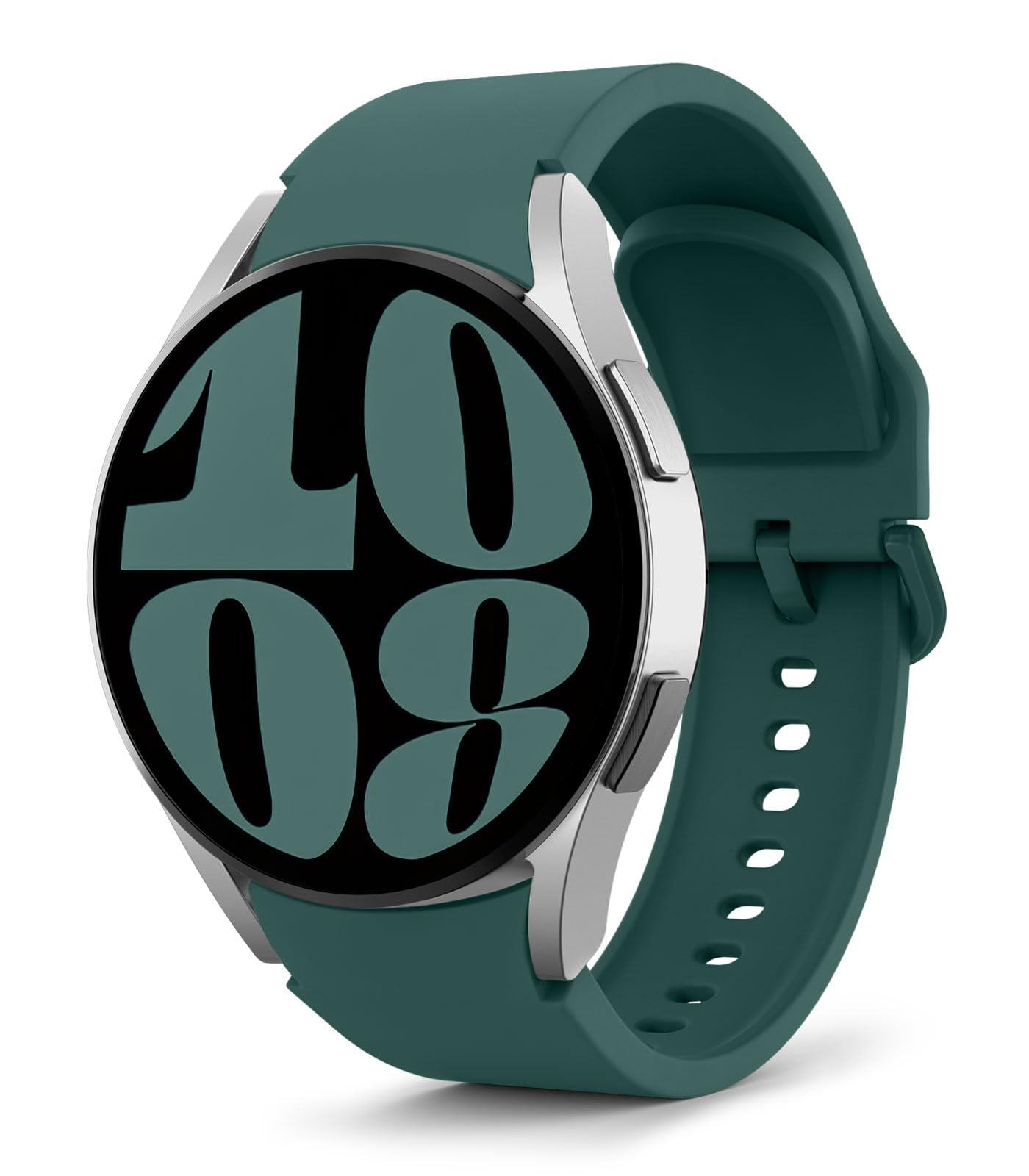 MoKo Correa Compatible con Samsung Galaxy Watch 7 FE 6 5 4 40mm 44mm/Galaxy Watch 6 Classic 43mm 47mm/Watch 5 Pro 45mm/Watch 4 Classic 42mm 46mm, 20mm Pulsera de Reloj de Repuesto de Silicona Suave