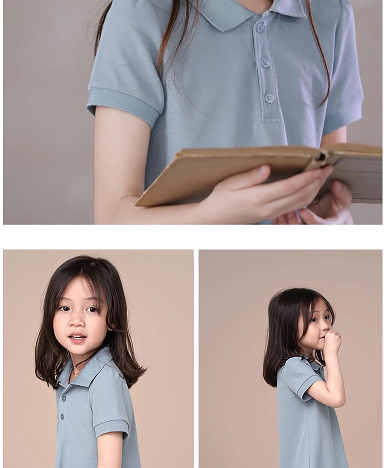 Vestido de verano para niñas, vestido polo de manga corta para niños, casual, deportes, escuela, tenis, golf, suave, cómodo, para vacaciones, vestidos acampanados