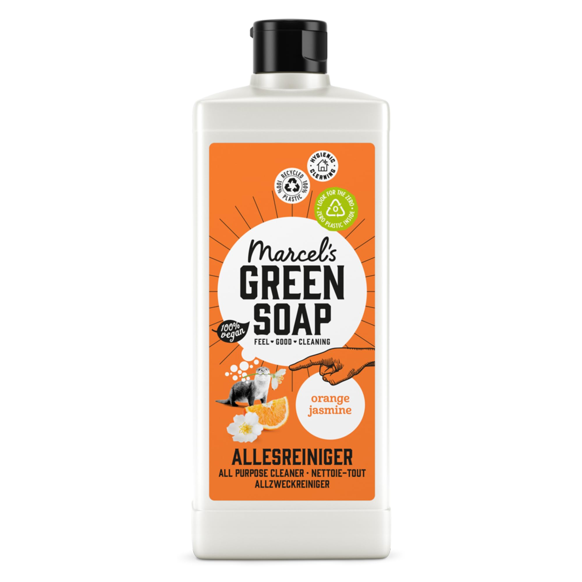Marcel's Green Soap - All Purpose Cleaner Orange & Jasmine - Microplastic-free formula - Vegan - 100% recycled plastic bottle - 750 ml