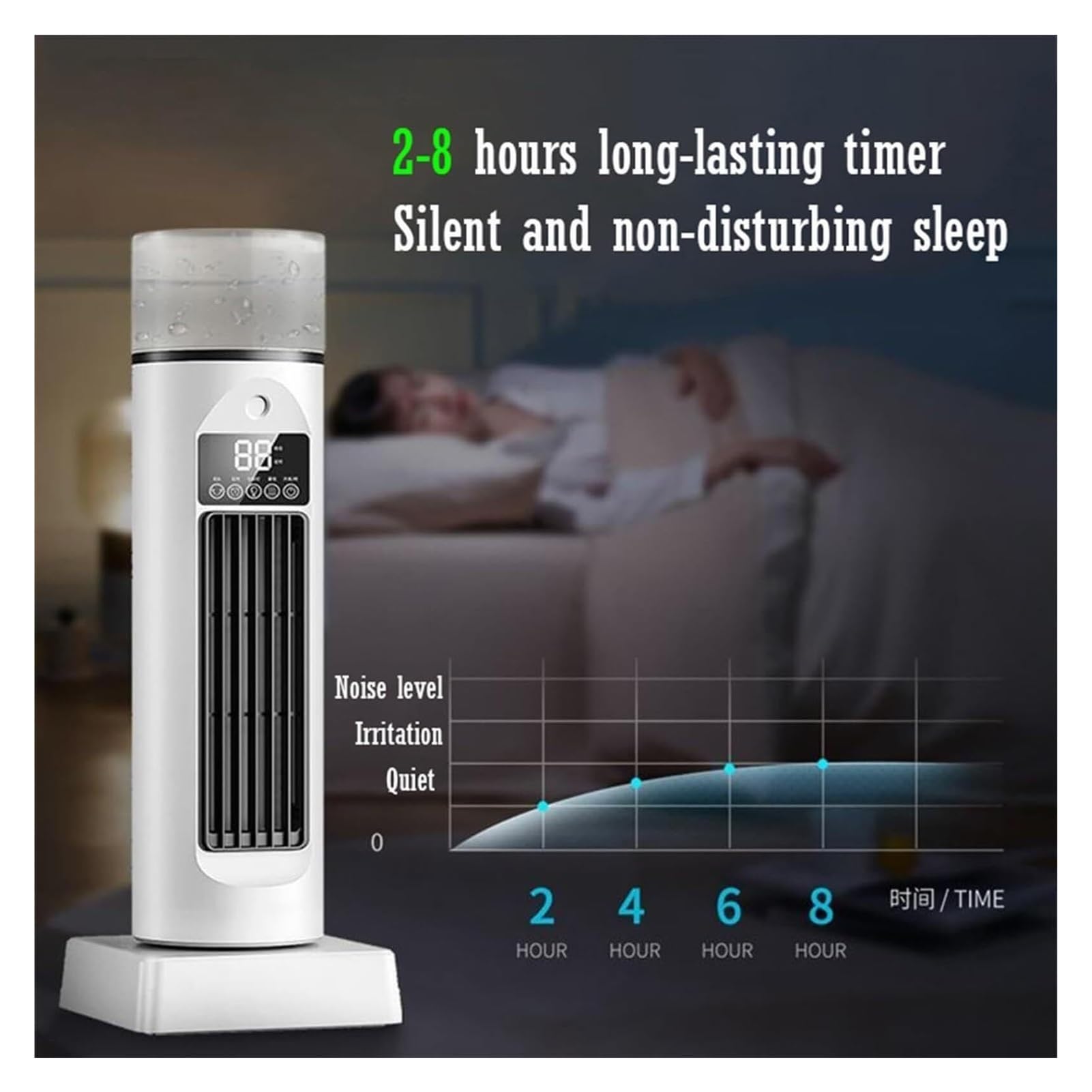 Genérico Aire Acondicionado Móvil Refrigerador de Aire Silencioso VentiladorAire Acondicionado Móvil Refrigerador de Aire Silencioso Ventilador | 6 Chaquetas, Mando a distancia, Oscilación a 110°