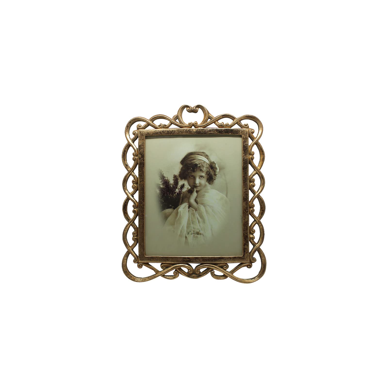 Cadre photo vintage 31,5 x 25,5 cm en résine italienne pour salon et chambre