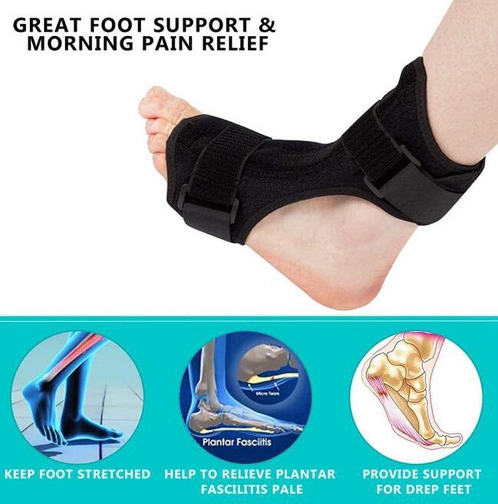 Ortesis para pie caído Ortesis de Tobillo para pie Reutilizable Férula para Fascitis Plantar Pie Izquierdo y Derecho Soporte ortopédico Ajustable para pie Alivio del Dolor 9.24