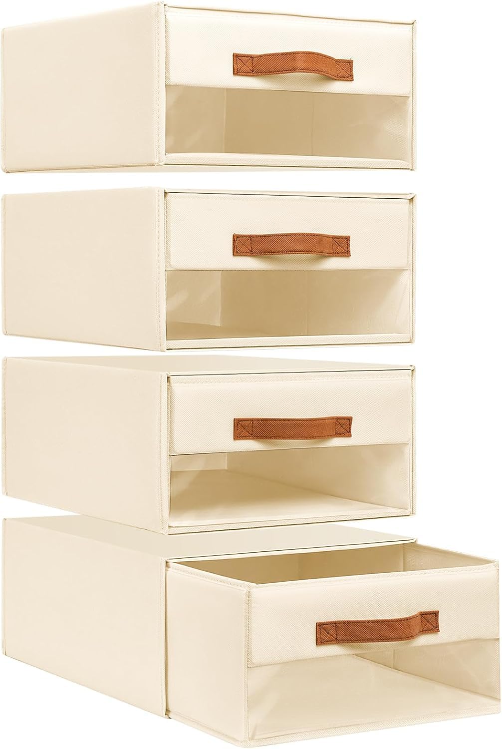 Boite de rangement empilable pour trier les vêtements du dressing