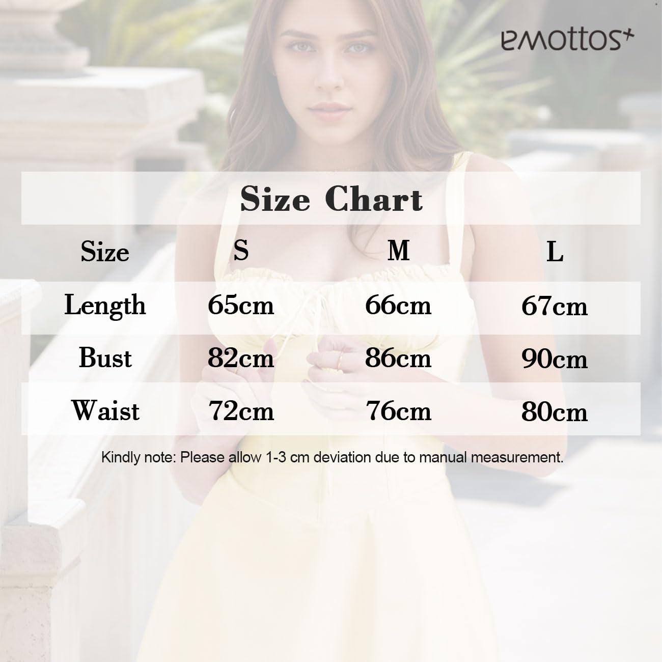 Vestido Mini sin Mangas con Tirantes Finos para Mujer, Vestidos de Cóctel con Cuello Cuadrado y Tirantes Ajustables, Vestido de Verano con Corte en A, Azul/Amarillo, Tallas S-L