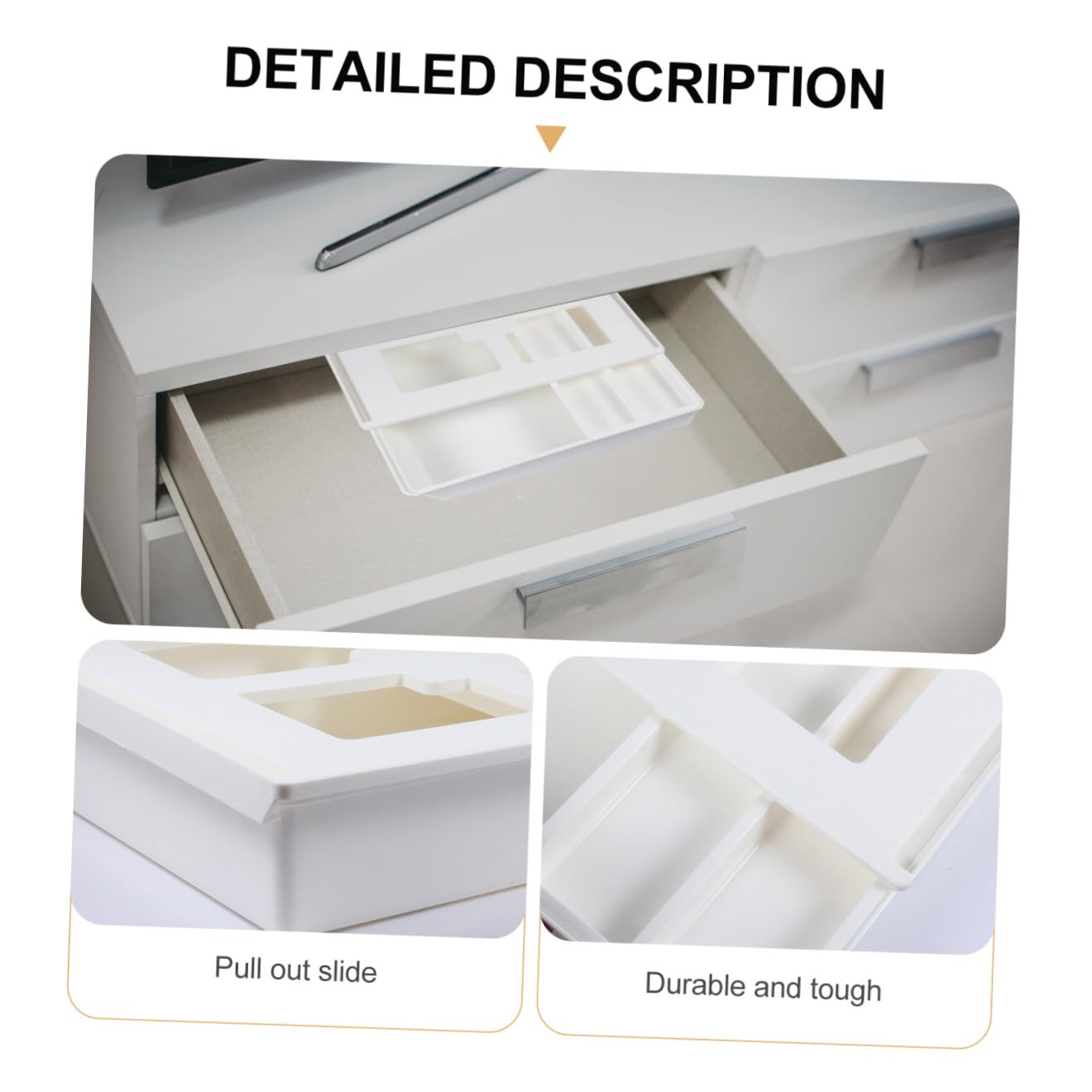 jojofuny Sottotavolo Portapenne Estraibile Organizer Per Cancelleria Articoli Per Ufficio Realizzato in Abs e Pp Capiente e Robusto Per Lungo Termine