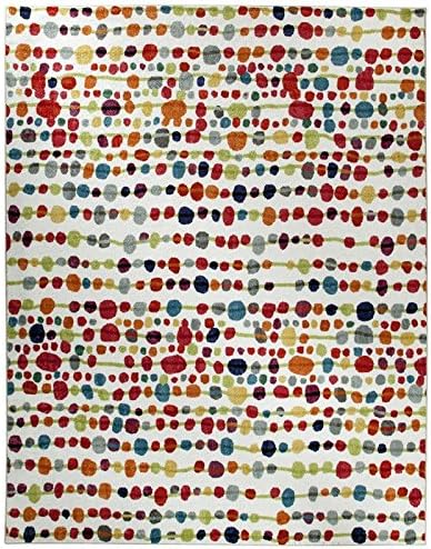 Mohawk Home Strata Delerus Ivory/White Geometric Abstract ( 5' X 8' ) Area Rug