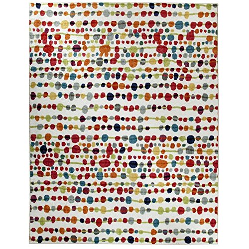 Mohawk Home Strata Delerus Ivory/White Geometric Abstract ( 5' X 8' ) Area Rug #TOP6