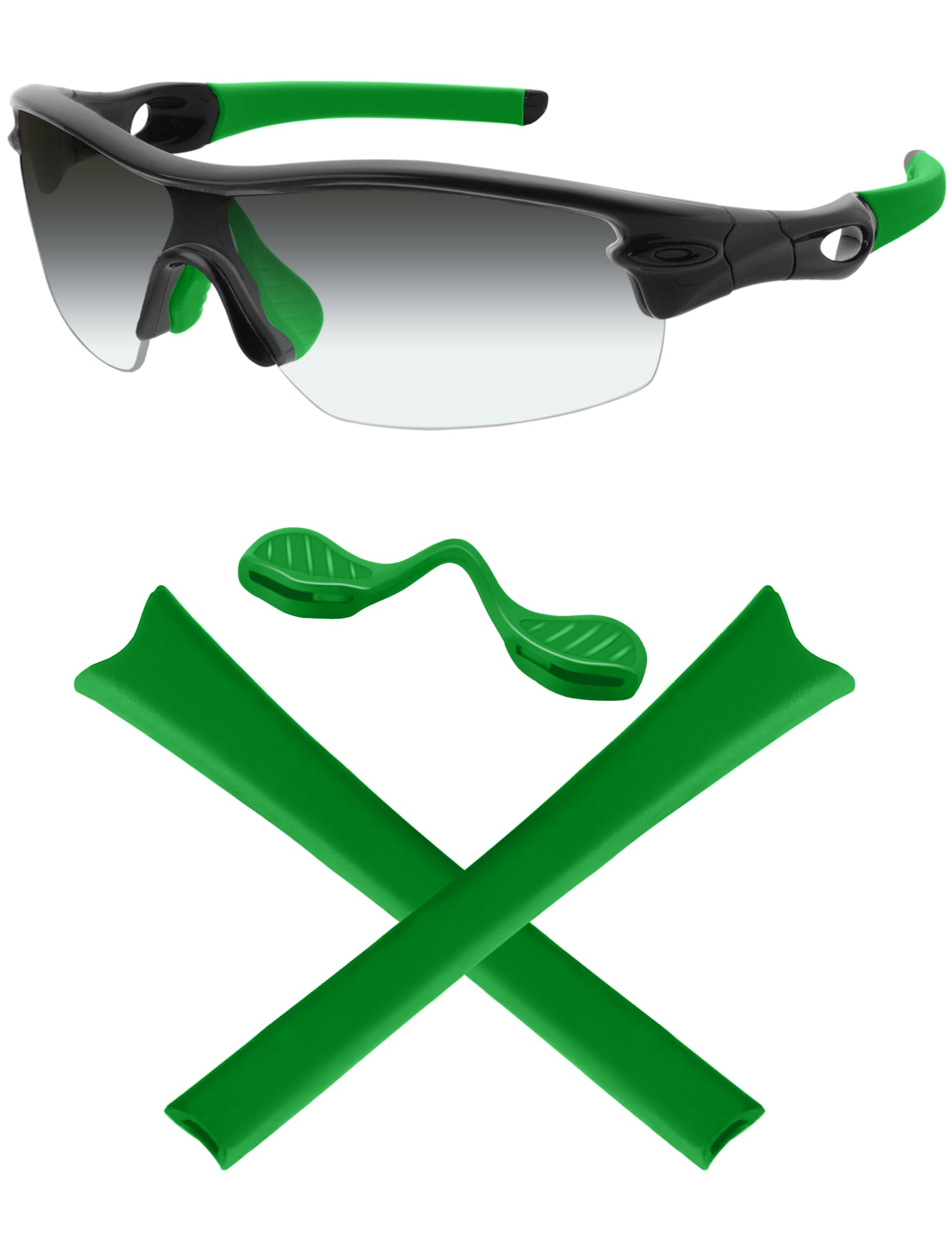 Mryok Men's Dark Green Replacet Earsocks Nosepieces Kits For Oakley Radar Path Sunglass