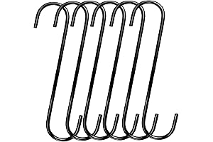 DINGEE 8 Inch Extra Heavy Duty S Hooks for Hanging Plants (Pack of 6)