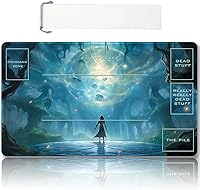 Vista 29 de Tapete de juego MTG cosido de alta calidad con zonas y respaldo de goma antideslizante, tapete de juego TCG para MTG y otros juegos de cartas, Dkt