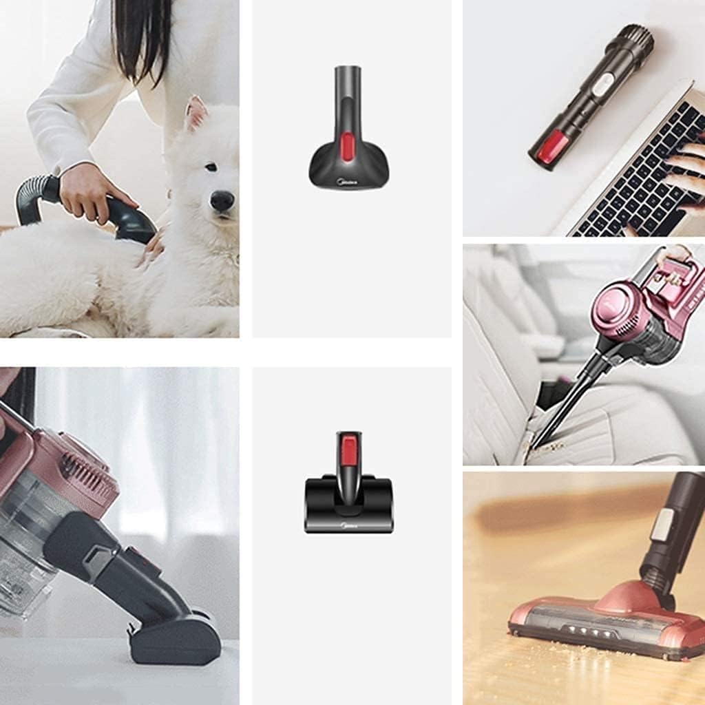 Cordless Vacuum Cleaner, Upright Stick Vacuum, 9Kpa Powerful Suction, Lightweight, Pink, Best for Hard Floor, Carpet, Pet Hair